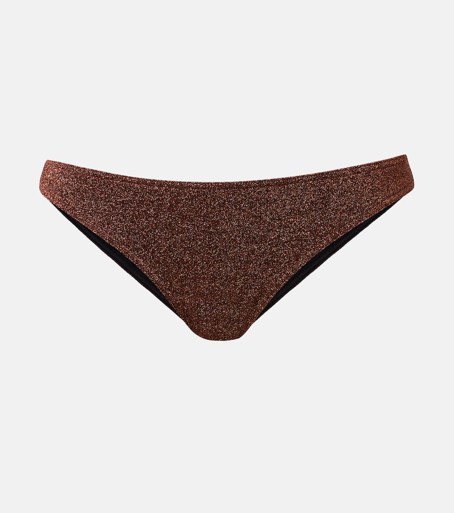 Eres Orange Stretch Nylon Blend Etincelant Bikini Bottom In Brown