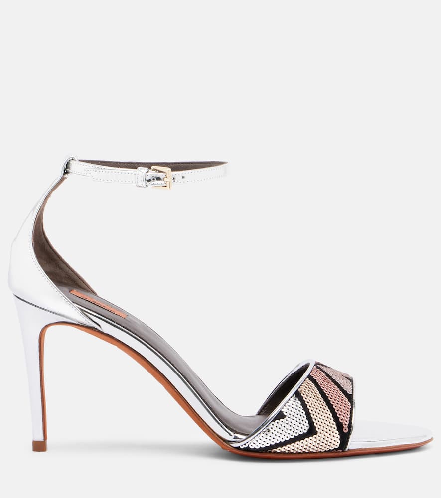 Missoni Sandal With Adjustable Strap And Zig Zag Pattern In Brown