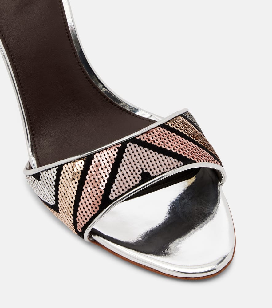 Missoni Sandal With Adjustable Strap And Zig Zag Pattern In Brown