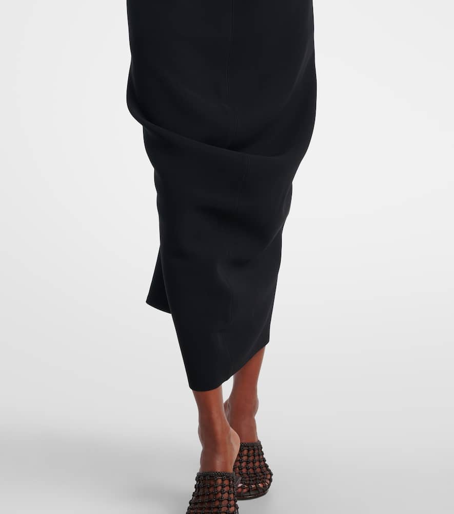 Jacquemus One-shoulder Midi Dress In Black