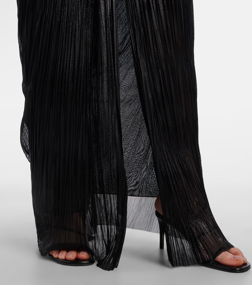 Maria Lucia Hohan Anais Open-back Silk Mousseline Gown In Black