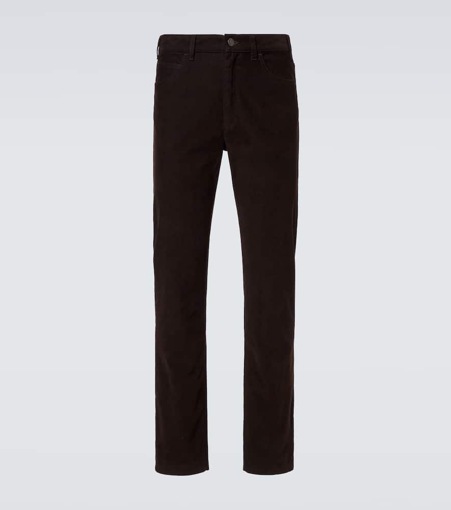 The Row Fred Cotton Corduroy Slim Pants In Black