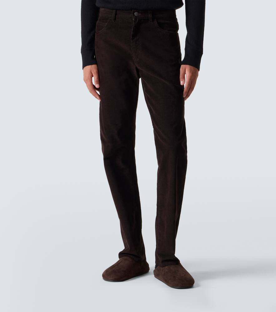The Row Fred Cotton Corduroy Slim Pants In Black