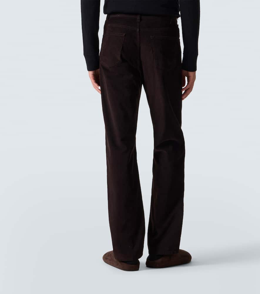 The Row Fred Cotton Corduroy Slim Pants In Black
