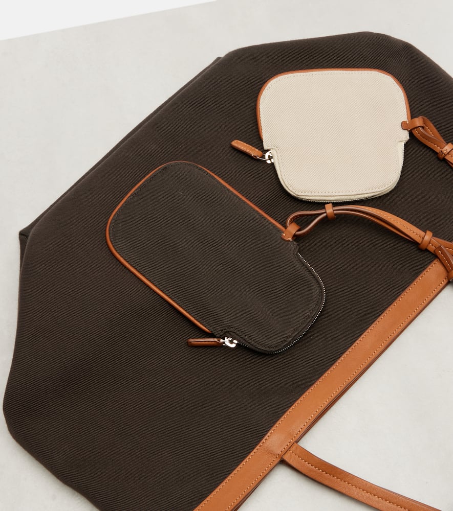 The Row Park Three Stitch Canvas Tote Bag In Brown