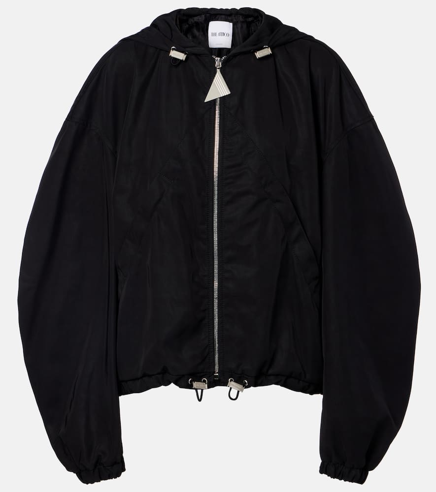 Attico Oversized Bomber Jacket In Black
