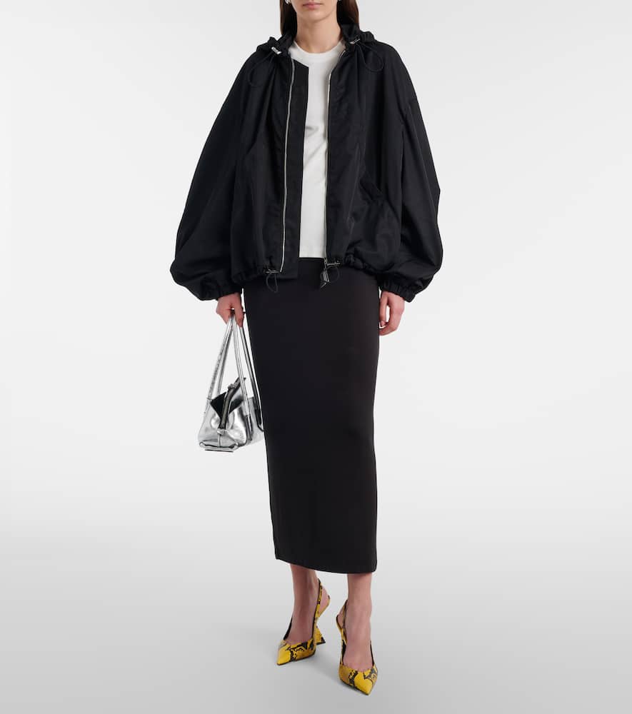 Attico Oversized Bomber Jacket In Black