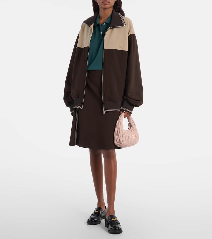 Miu Miu Wander Matelassé Suede Tote Bag In Pink