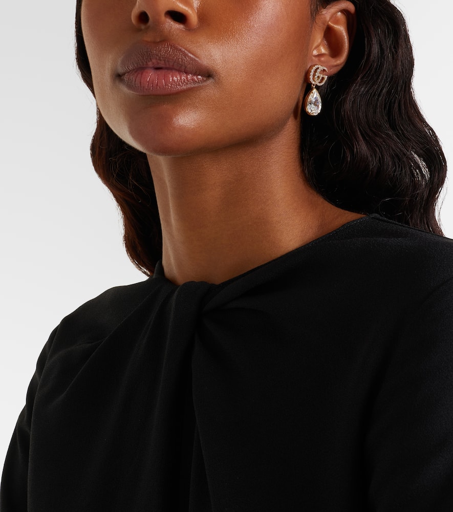 Gucci GG Marmont crystal-embellished drop earrings