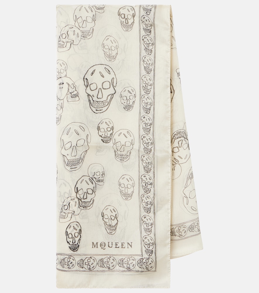 McQueen Skull silk scarf