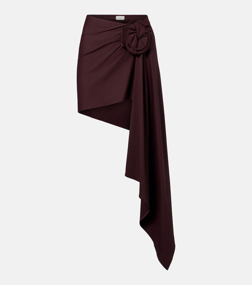 Magda Butrym Floral-appliqué draped miniskirt
