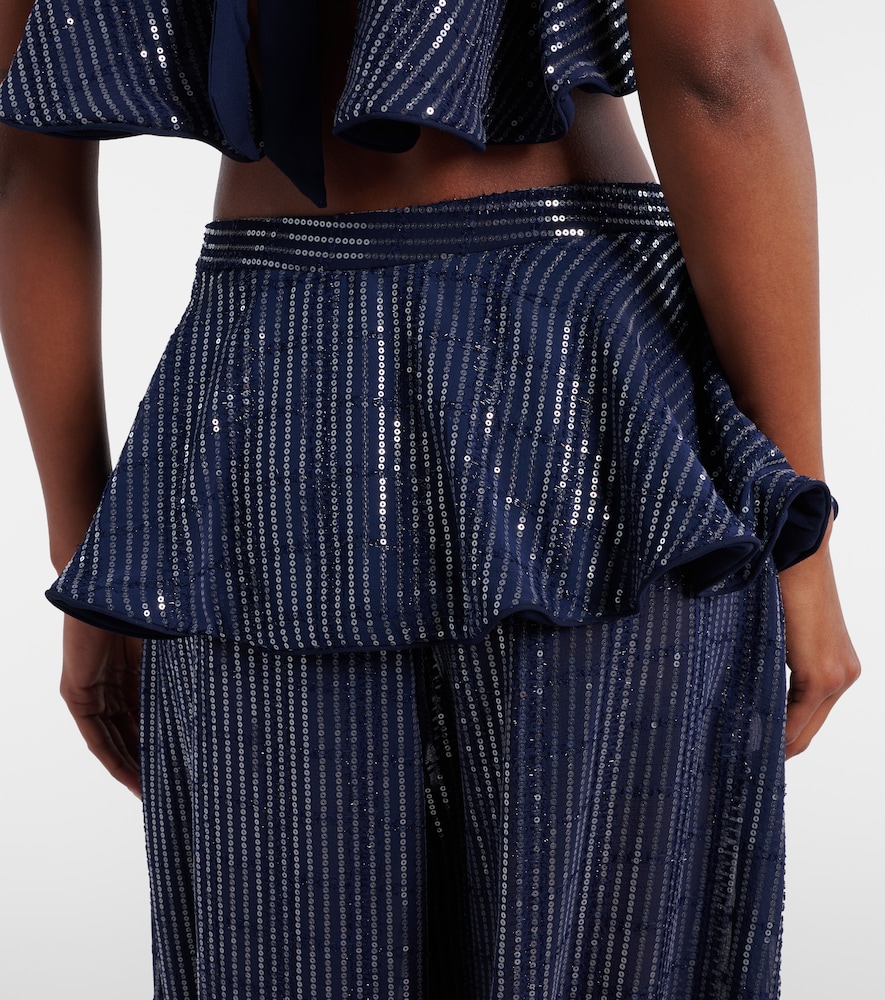  Adriana Degreas Adriana Degreas Sequined Wide-leg Pants 