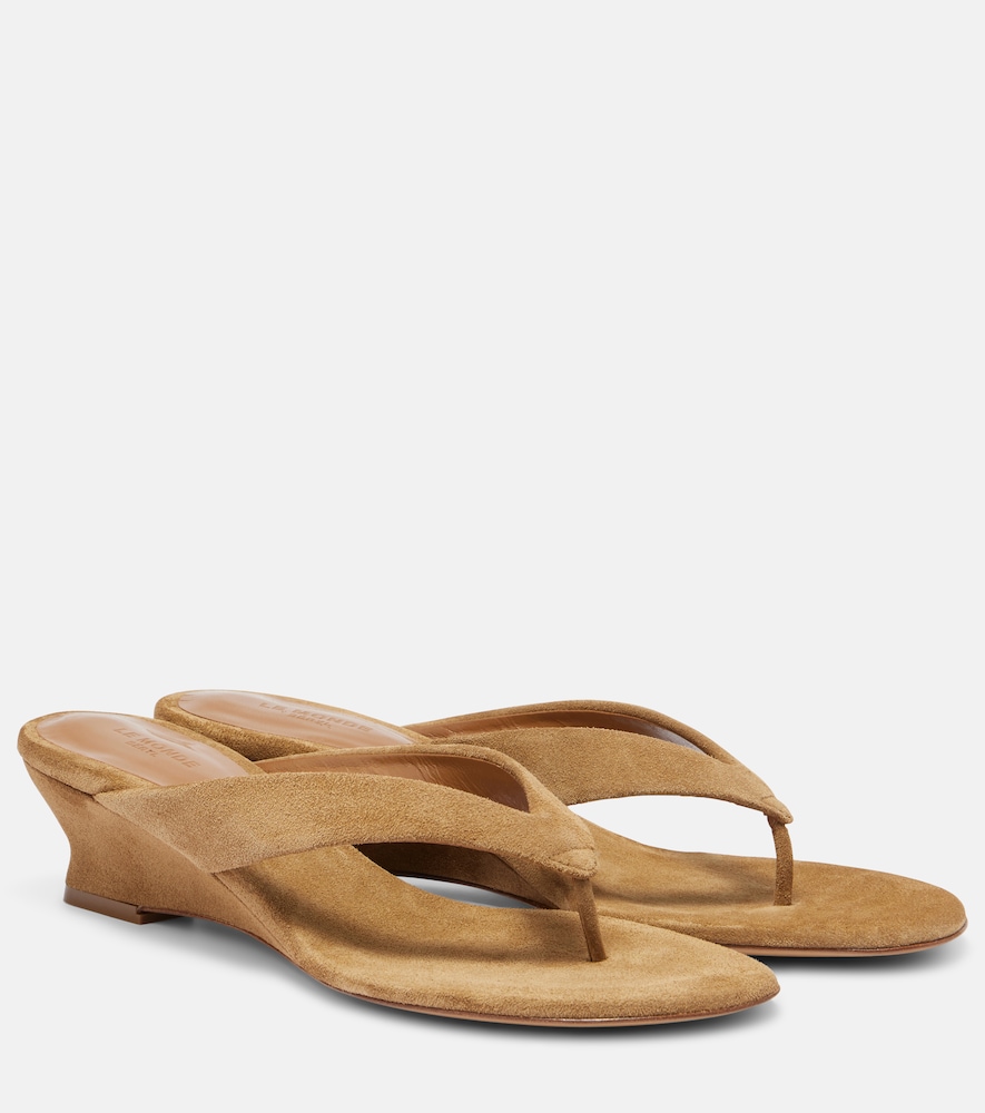 Le Monde Beryl Le Monde Béryl Micro Wedge 40 suede thong sandals