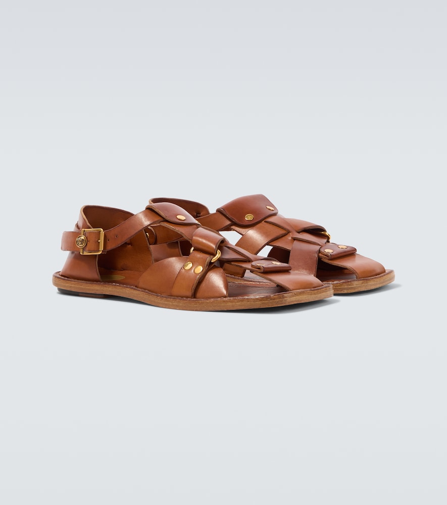 Versace Souvenir leather fisherman sandals | Thumbnail 8 Versace Souvenir leather fisherman sandals | Thumbnail 8