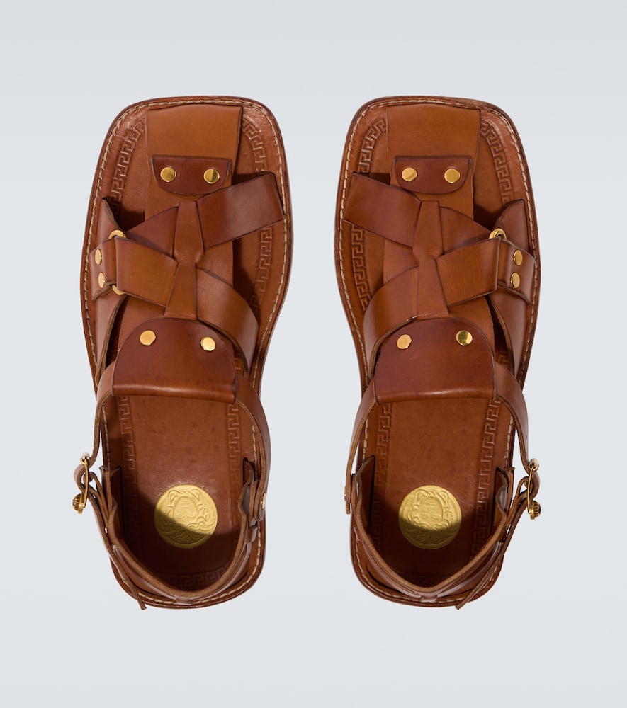  Versace Versace Souvenir Leather Fisherman Sandals 