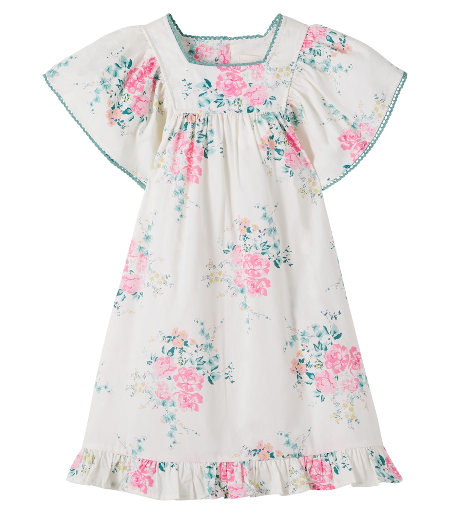 C'era Una Volta White Luna Floral Cotton Dress Y Size 3 - Mytheresa