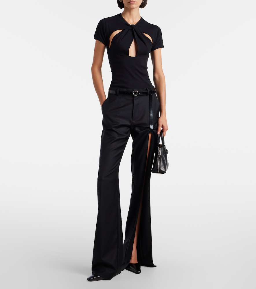 Coperni Suspended belted cutout straight jeans