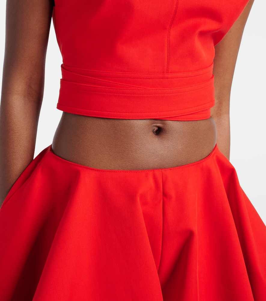  Alaia Alaïa Cropped-top Aus Baumwoll-gabardine 