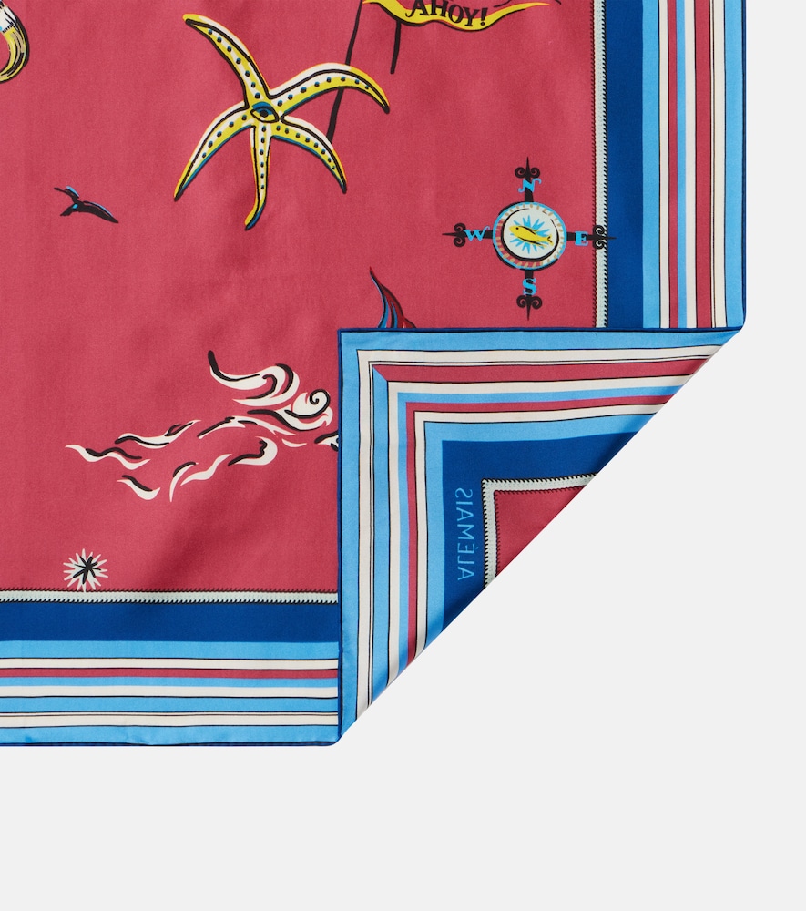  Alemais Alã©mais Printed Silk Twill Scarf 