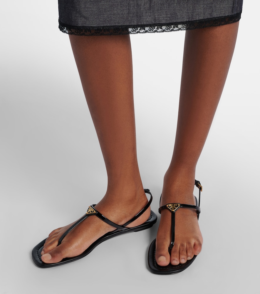 Prada Patent leather thong sandals