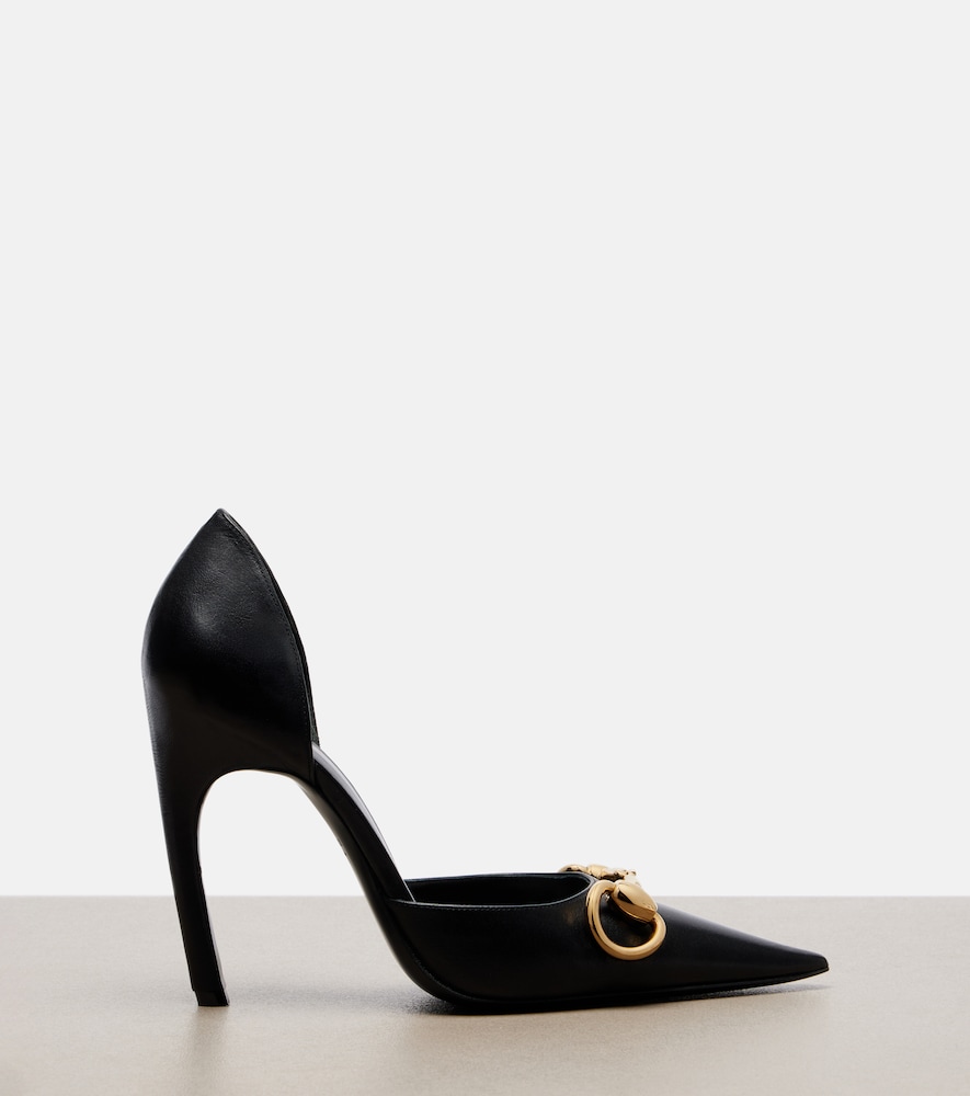 Boulevard Horsebit Leather Pumps