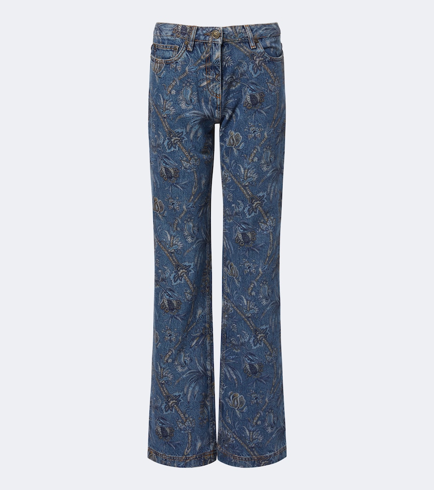 Etro Women's Blue Printed Wide-Leg Jeans Size 32 - Mytheresa