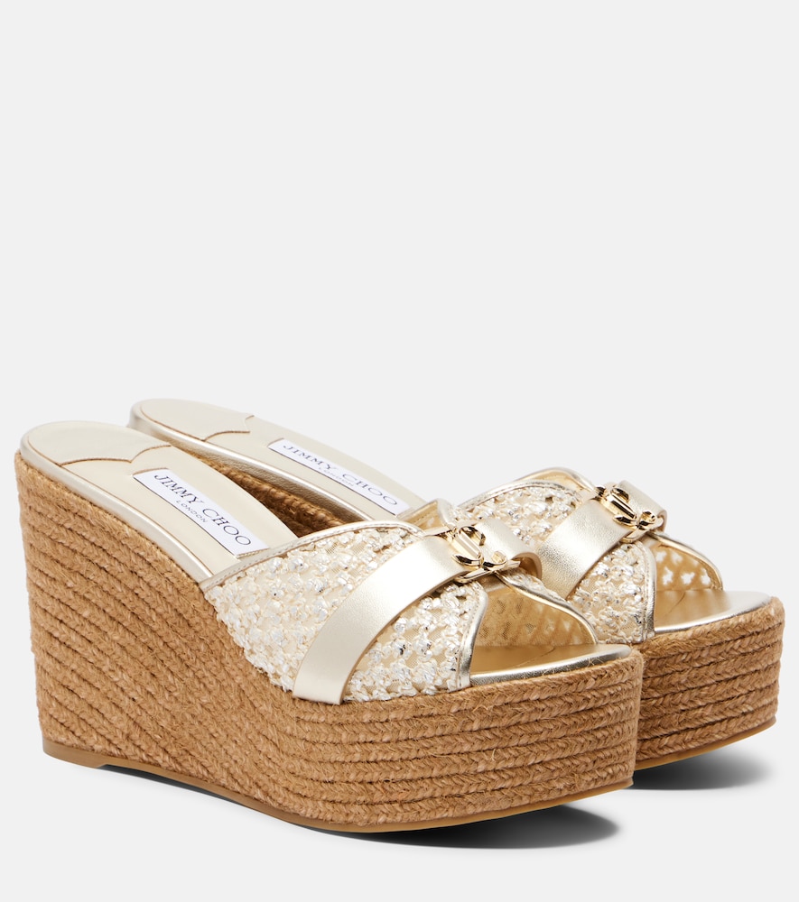 Espadrille-Wedges Leda aus Leder