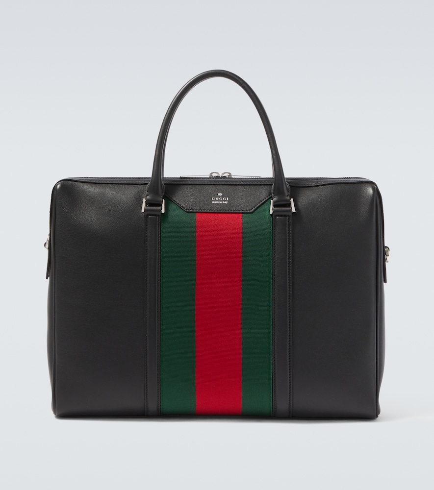 Aktentasche Web Stripe aus Leder