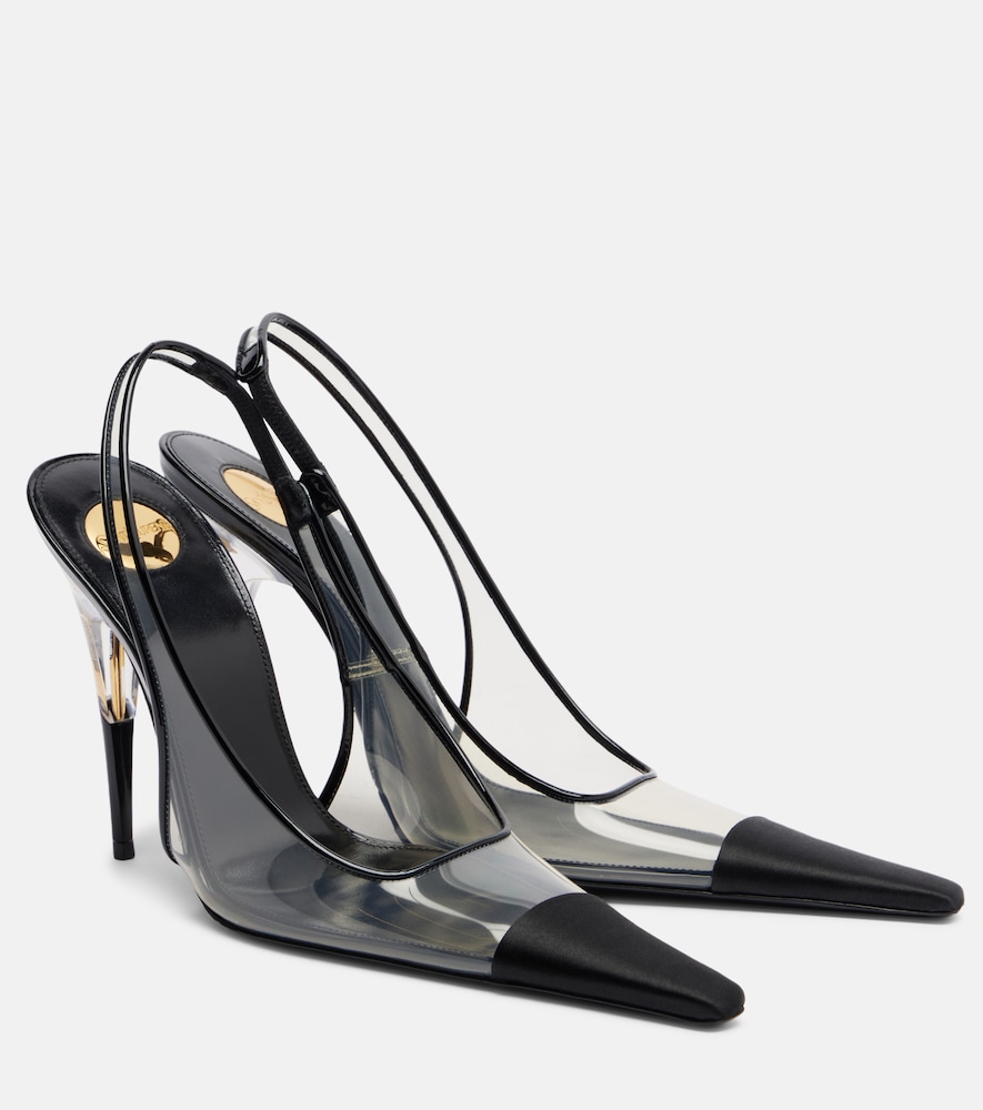 Pumps slingback Romy con raso