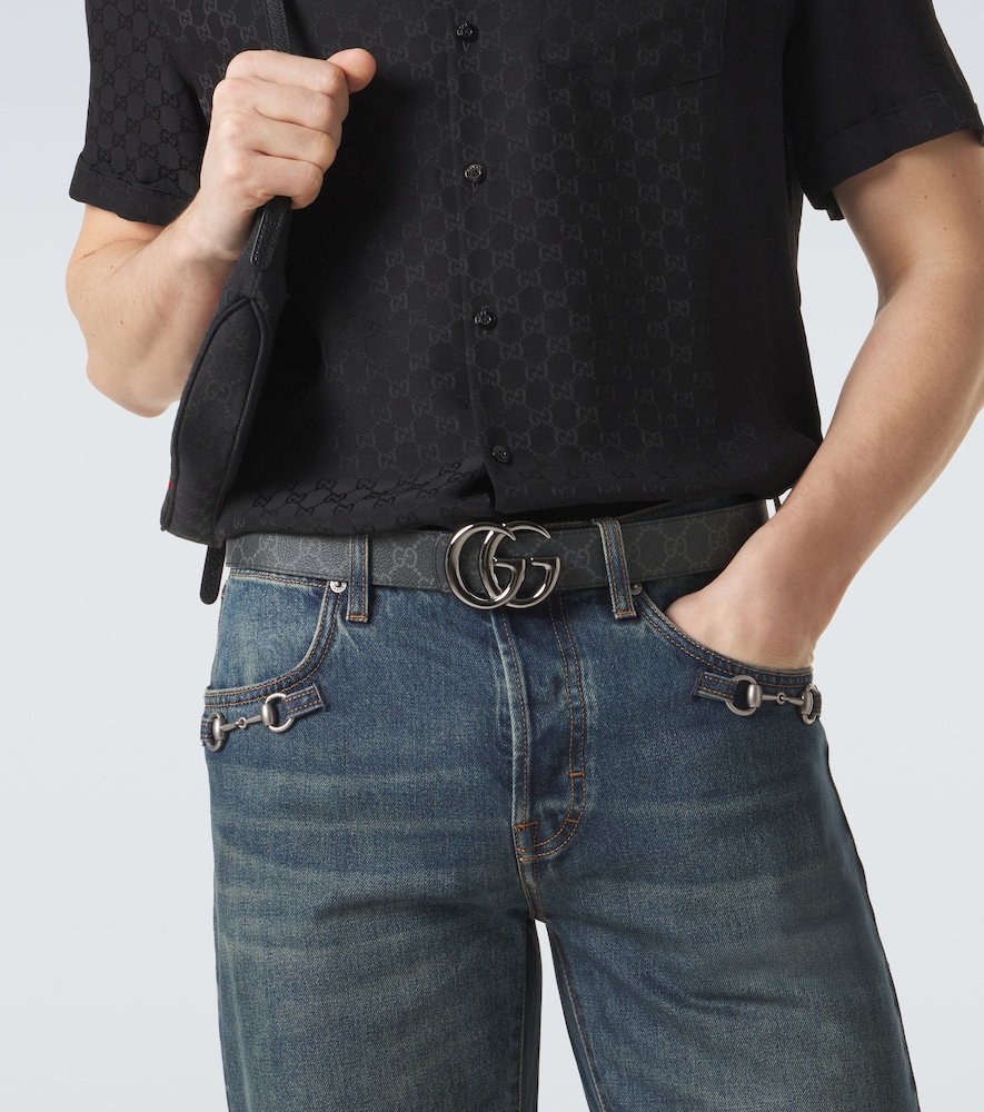  Gucci Gucci Wendbarer Gürtel Gg Marmont Aus Leder 