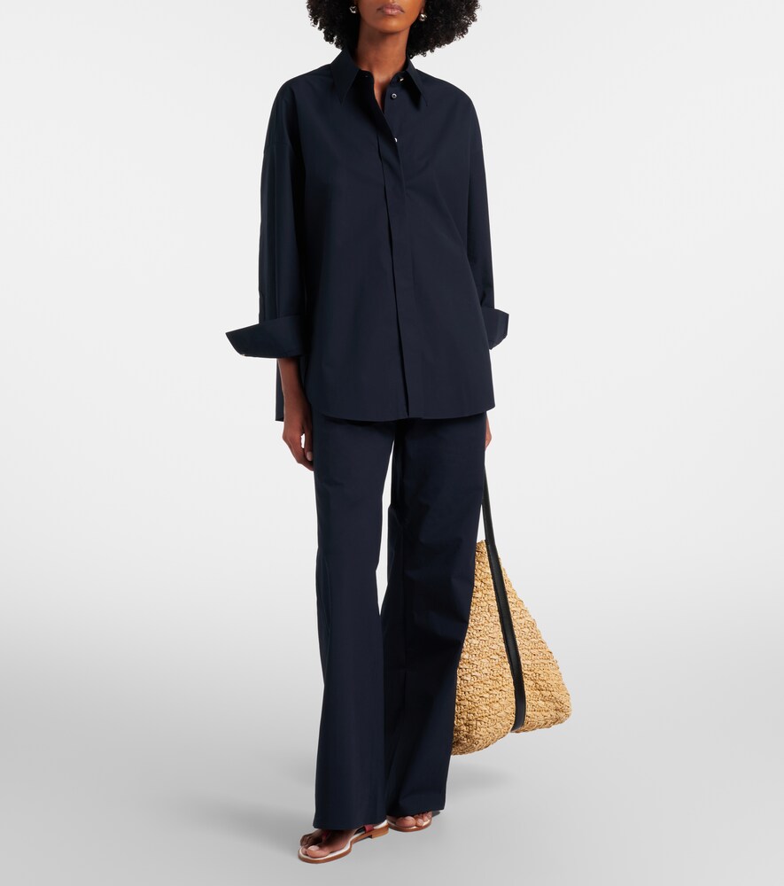 Dorothee Schumacher Poplin Power II cotton poplin wide-leg pants