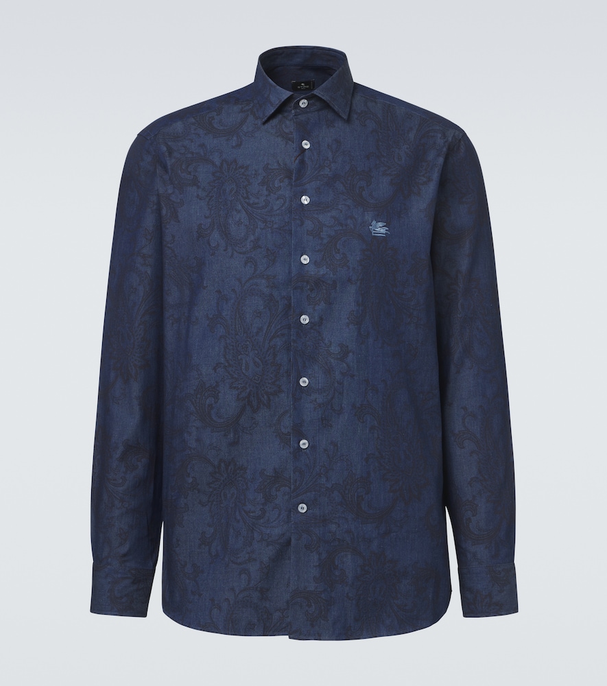 Etro Men's Blue Paisley Denim Shirt UK Size 15,75 - Mytheresa