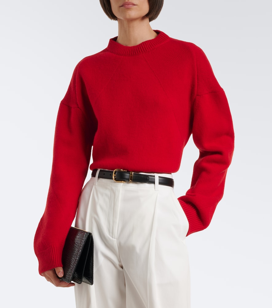 Marcela Cropped Wool And Cashmere Sweater