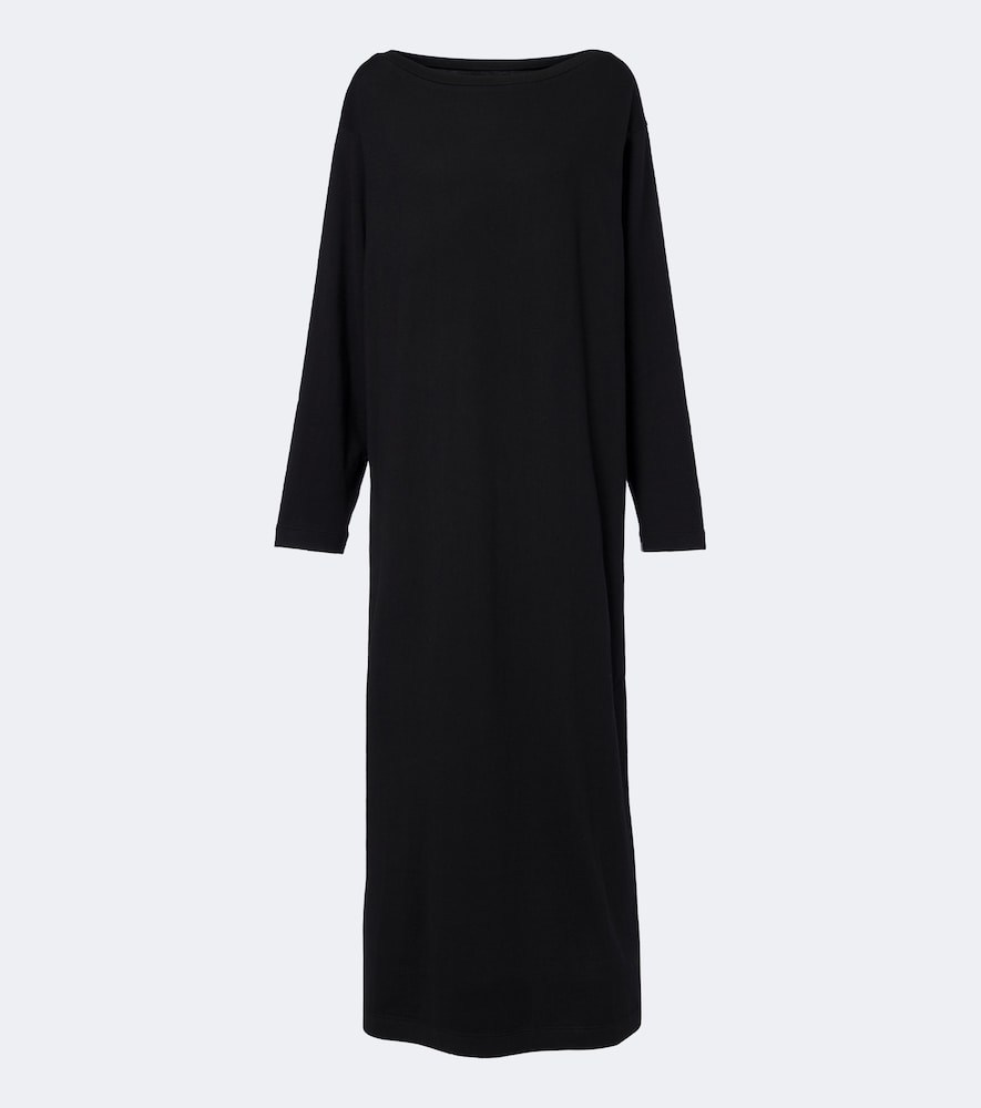 Extreme Cashmere N°503 Pillar Cotton And Cashmere Maxi Dress In Black