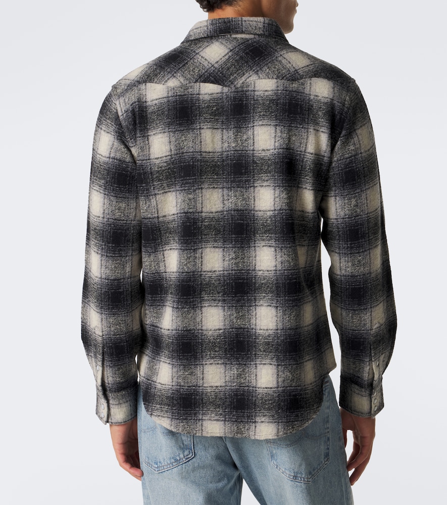 Plaid Wool-Blend Flannel Shirt
