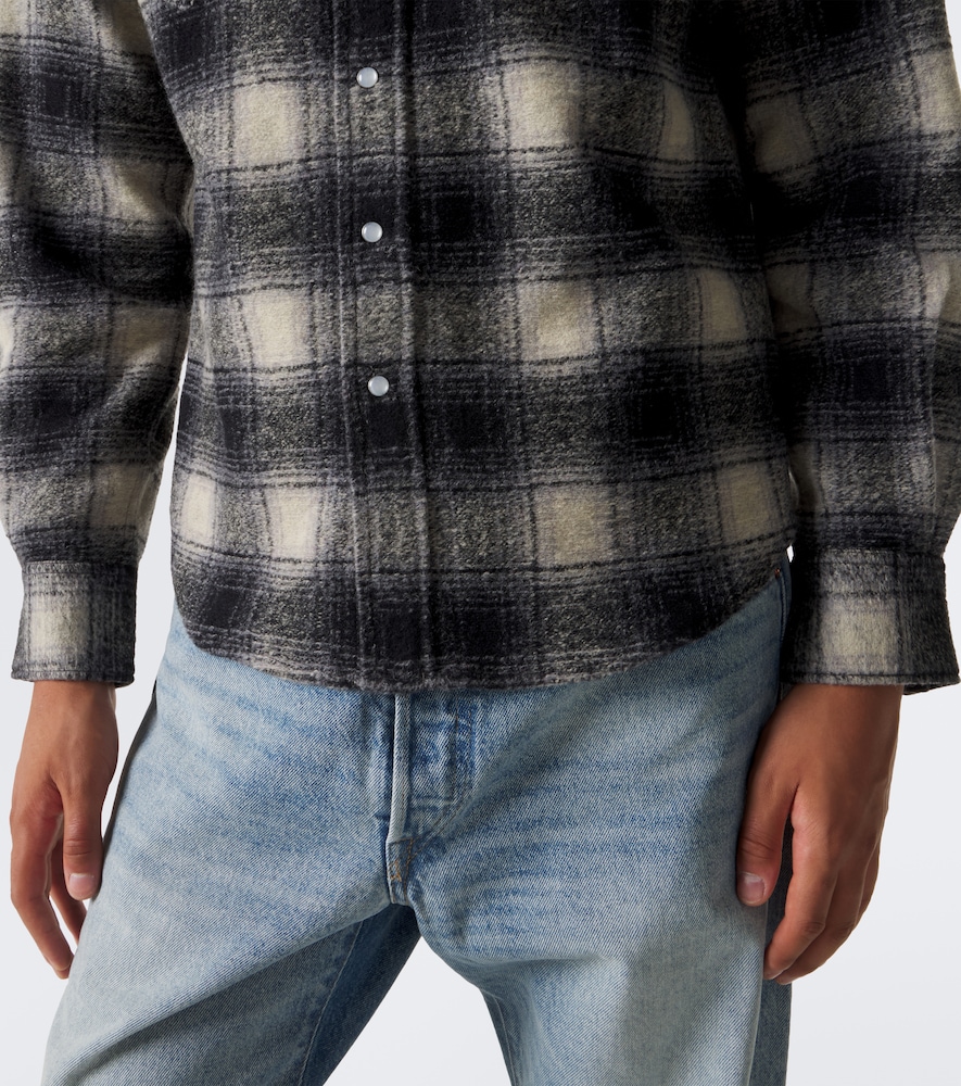 Plaid Wool-Blend Flannel Shirt