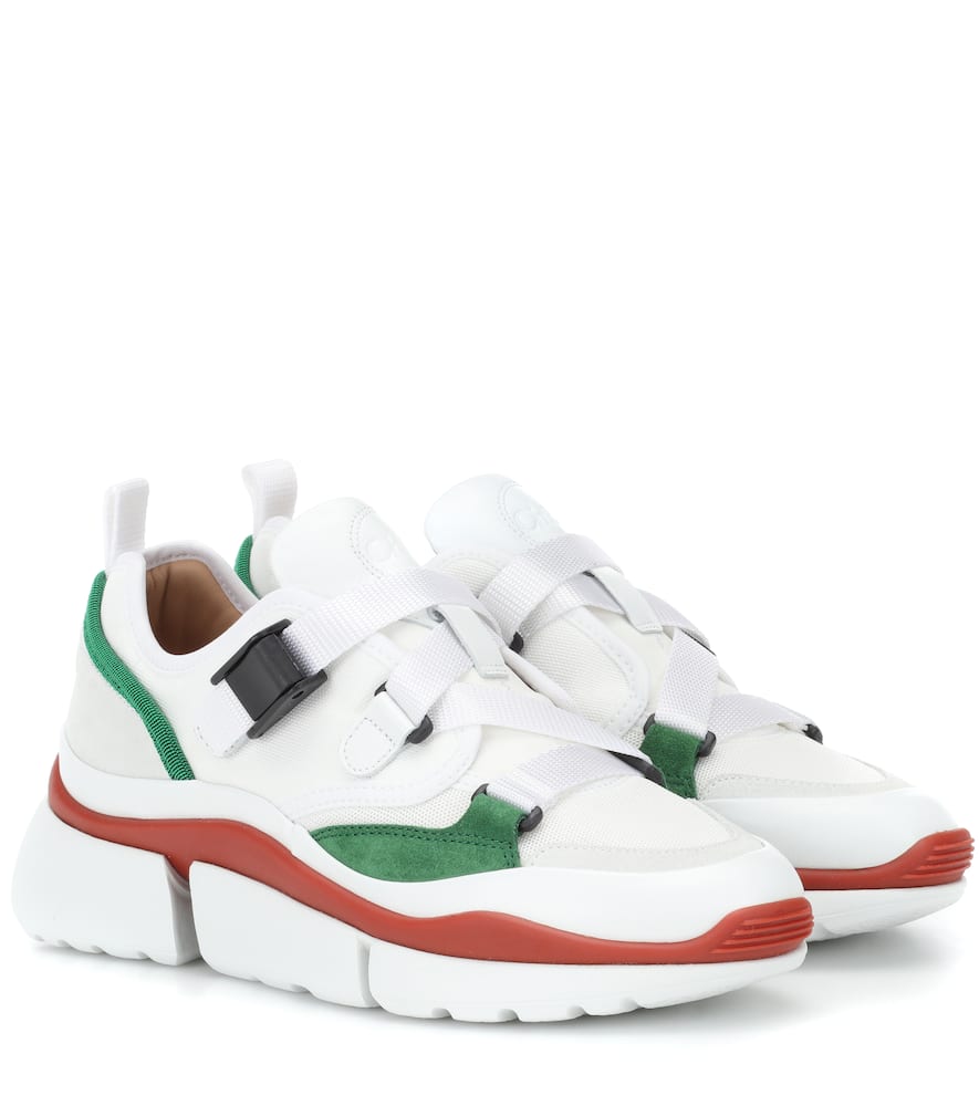 Click to view more detailed imagery on our partner's website ChloÉ Chloe Sonnie Leather Velcro Strap Sneakers In White