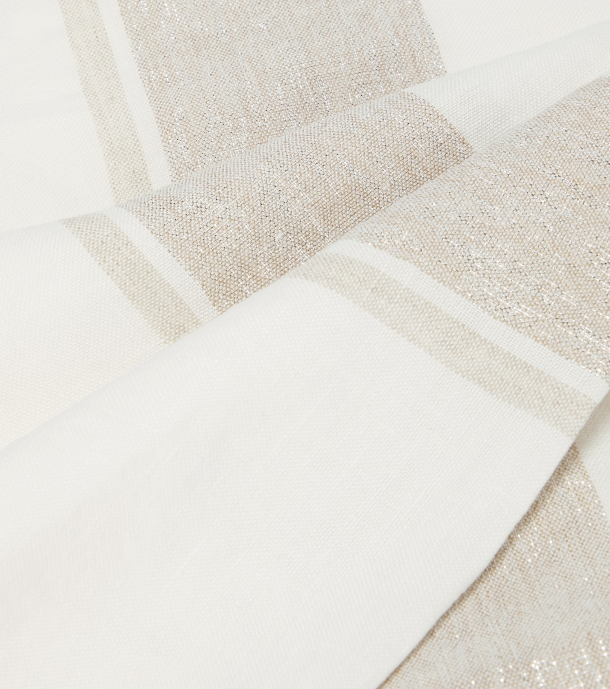  Brunello Cucinelli Brunello Cucinelli Striped Linen-blend Blanket 