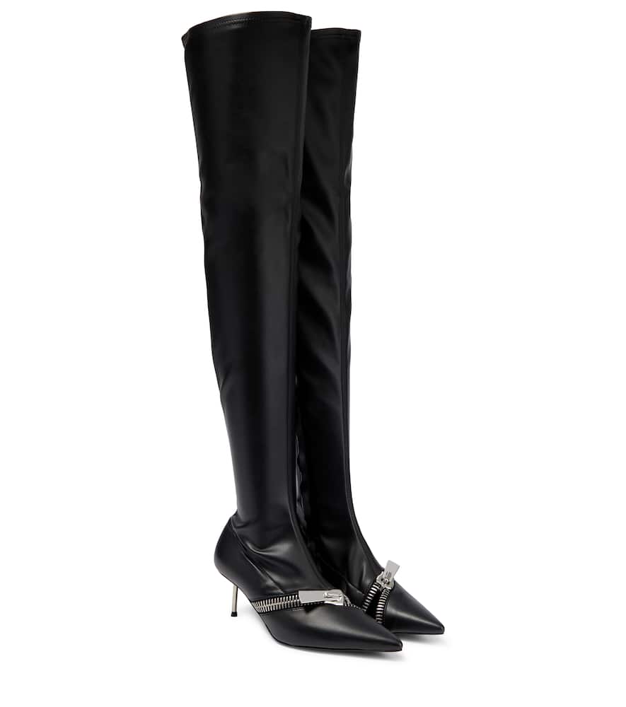 Coperni Zip leather over-the-knee boots