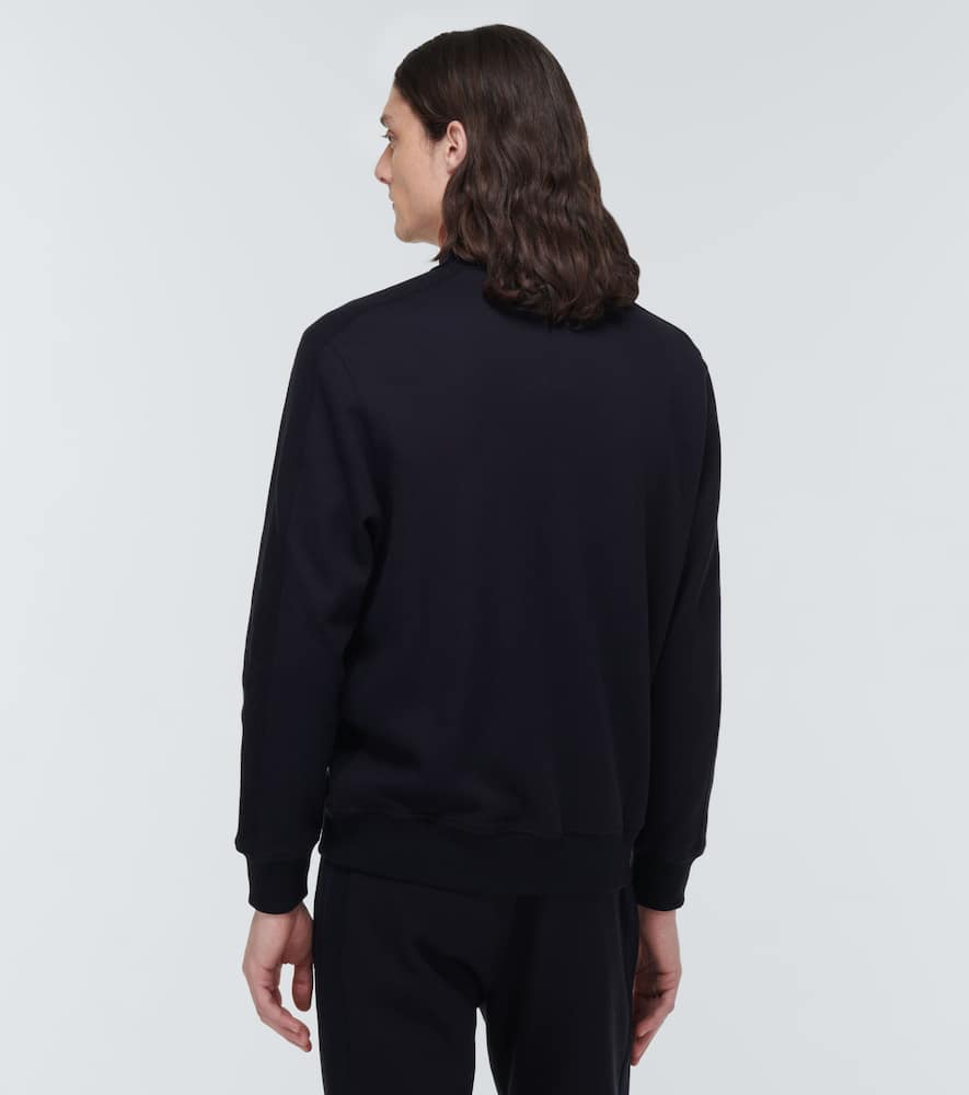 Shop Loro Piana Whitney Cotton-blend Bomber Jacket In Blue Navy