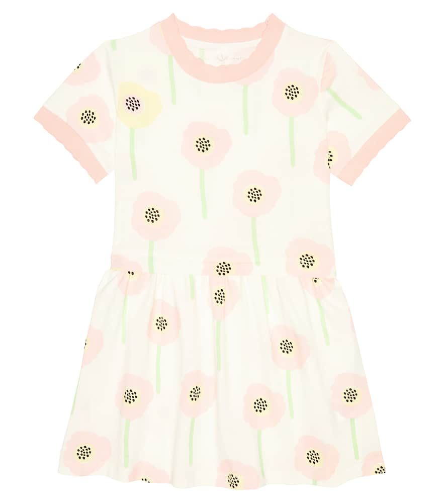 Stella Mccartney Kids' Printed Cotton Dress In Ivory/colourful