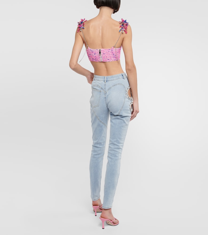  Area Area Verziertes Cropped-top 