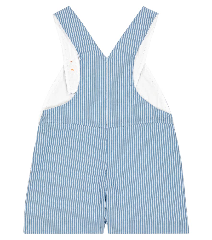 La Coqueta Baby Ringo Dungarees In Blue Stripe