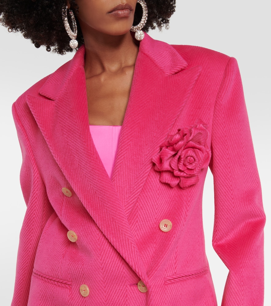 Giuseppe Di Morabito Giuseppe Di Morabito Floral-applique Double-breasted Coat 