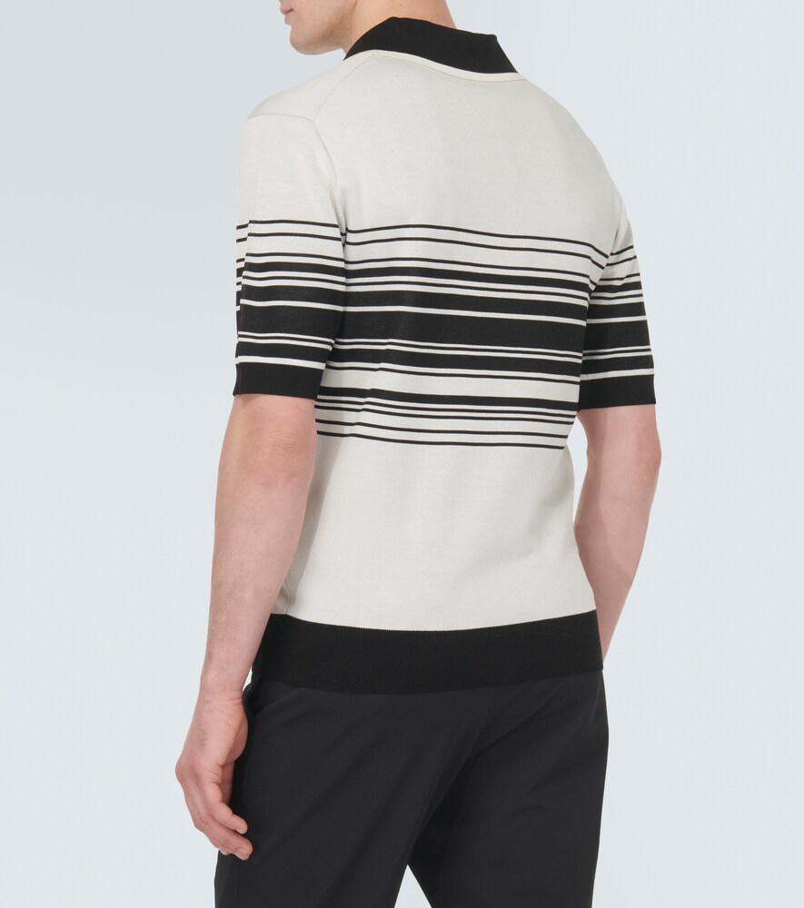  Dolce&gabbana Dolce&gabbana Polohemd Aus Seiden-jacquard 