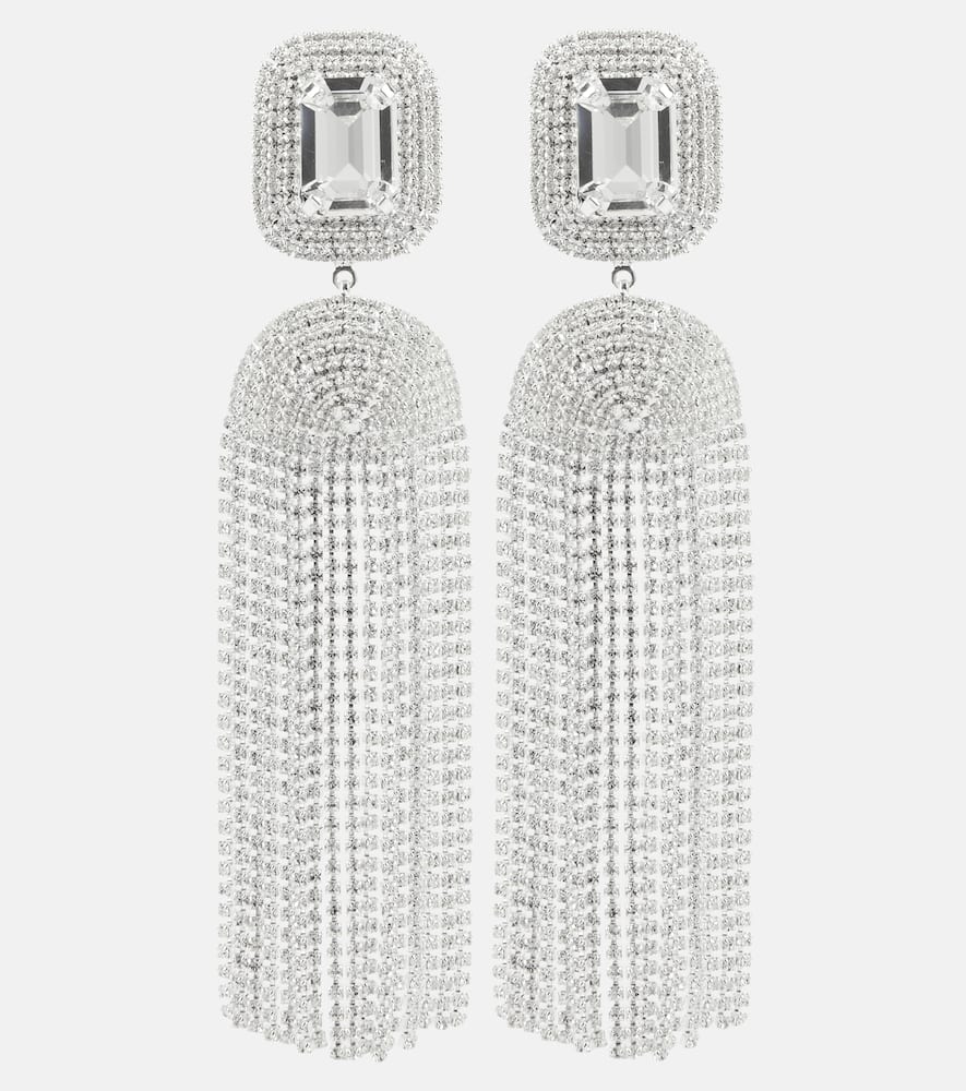 Crystal-embellished drop earrings