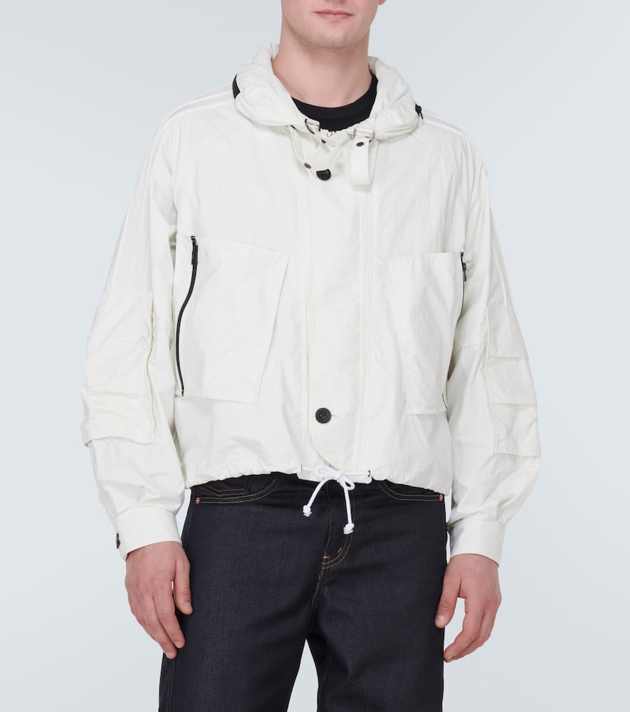 Shop Junya Watanabe Oversized Ripstop Jacket In White