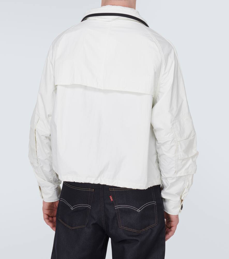 Shop Junya Watanabe Oversized Ripstop Jacket In White