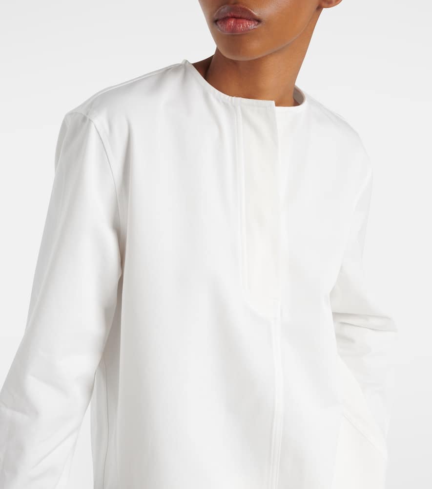 Shop Totême Cotton Twill Blouse In White