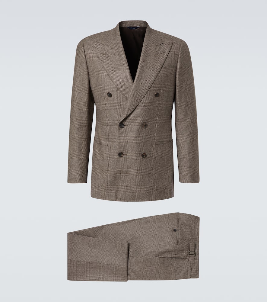 Prince of Wales check wool suit